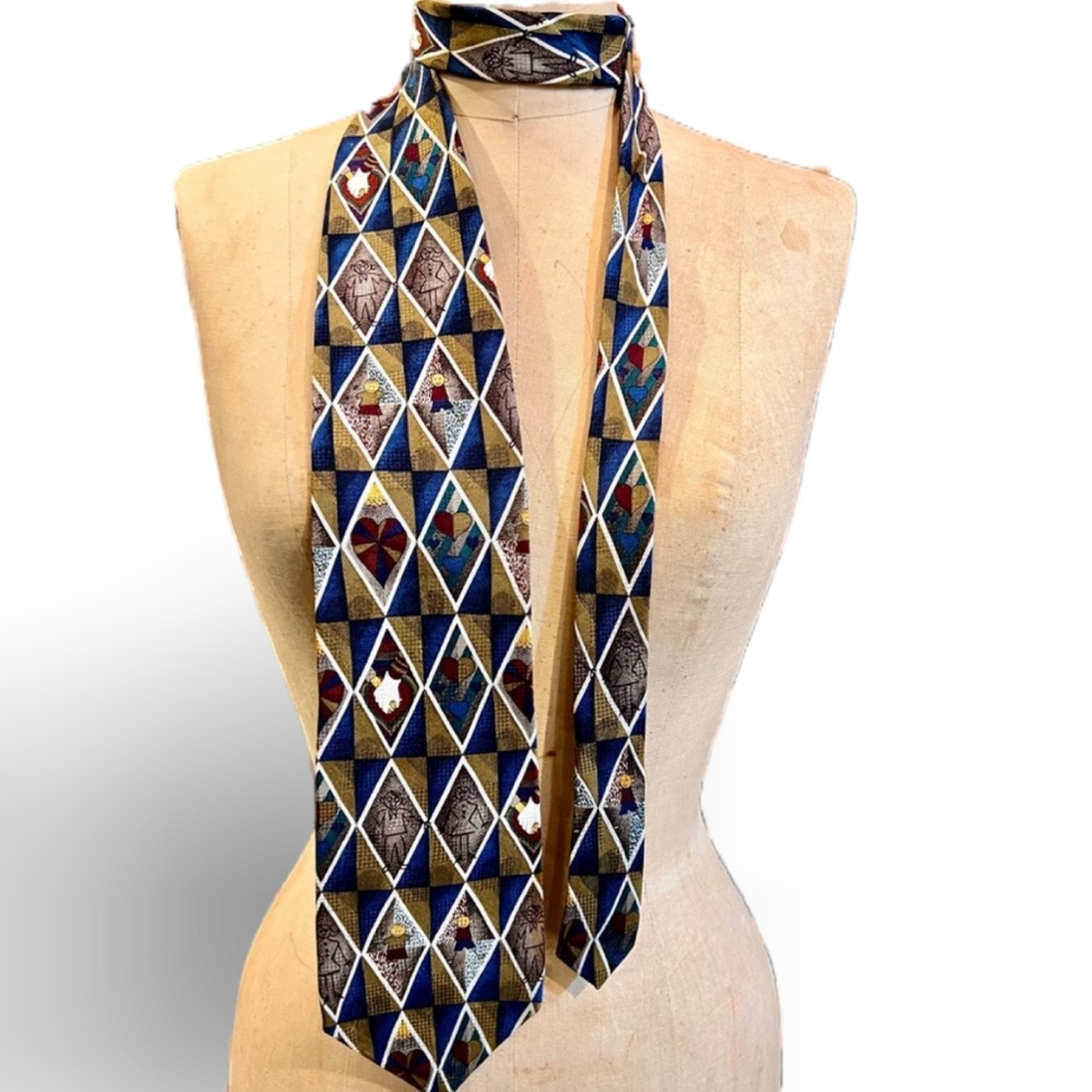 Vintage tie 1994 Ronald McDonald Children’s Charities stick figure heart 90s
